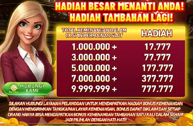 HADIAH TAMBAHAN LAGI! - Bonus Kemenangan Slot
